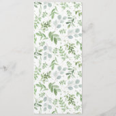 水彩緑と白結婚花 メニュー (裏面)