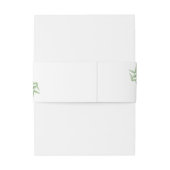 水彩緑と白結婚花 招待状ベリーバンド (裏面例)