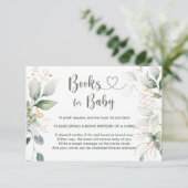 水彩緑と金ゴールドの葉の本ベビーInvi 招待状 (スタンド正面)