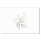 水彩緑と金ゴールド座席表 テーブルナンバー (裏面)