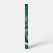 水彩緑と金ゴールド SAMSUNG GALAXYケース (左側面)