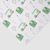 水彩緑と黄色のゴルフトーナメント 薄葉紙 (詳細)