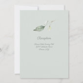 水彩緑のエレガ葉ントウェディング 招待状 (裏面)