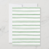 水彩緑のカボチャ1歳の誕生日 招待状 (裏面)