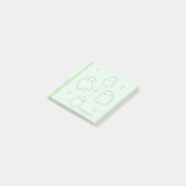 水彩緑のガーリー幽霊名注記 ポストイット (アングル)