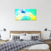 水彩緑のキャンバモダンス印刷ウォールアート キャンバスプリント (インサイチュ (寝室))