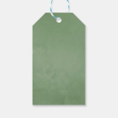 水彩緑のクリスタル結婚ズ ギフトタグ (裏面)