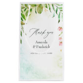 水彩緑のクリスタル結婚ズ スモールペーパーバッグ (正面)