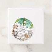 水彩緑のサファリの動物 フェイバータグ (インサイチュ)