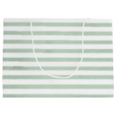 水彩緑のストライプ ラージペーパーバッグ (裏面)