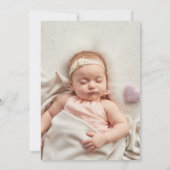 水彩緑のバプテスマ《キリスト教》洗礼式や命名式写真 招待状 (裏面)