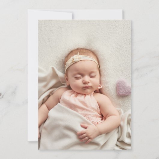 水彩緑のバプテスマ《キリスト教》洗礼式や命名式写真 招待状 (裏面)