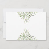 水彩緑のバプテスマ《キリスト教》洗礼式や命名式写真 招待状 (裏面)