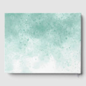 水彩緑のバラリース結婚ズ ゲストブック (裏面)