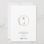 水彩緑のバラリース結婚ズ サンキューカード (裏面)