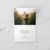 水彩緑のブライダル結婚ズサンキュー写真 サンキューカード (内部)