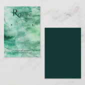 水彩緑のブラシロゴイヤリングディスプレイ 名刺 (正面/裏面)