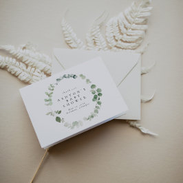 水彩緑のベビーシャワー サンキューカード