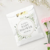 水彩緑のベビーシャワー フェイバーバッグ (封をした状態)