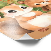 水彩緑のベビーシャワー フォトプリント (角)