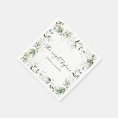 水彩緑のリハーサル前のディナーナイト スタンダードカクテルナプキン (角)
