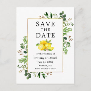 水彩緑のレモン保存日 ポストカード
