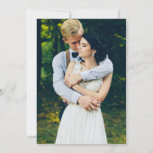 水彩緑の写真書道結婚の 招待状 (裏面)