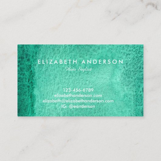 水彩緑の名刺 名刺 (裏面)