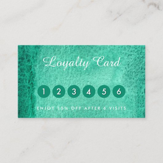 水彩緑の名刺 名刺 (正面)