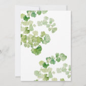 水彩緑の少年ガール《キリスト教》洗礼式や命名式バプテスマ サンキューカード (裏面)