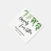 . .水彩緑の手書きを楽しく後に スタンダードカクテルナプキン (角)