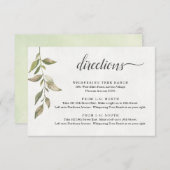 水彩緑の方向エンクロージャカード エンクロージャーカード (正面/裏面)