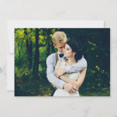 水彩緑の書道写真結婚の 招待状 (裏面)