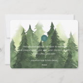 水彩緑の松の木がビジネスハッピー シーズンカード (裏面)