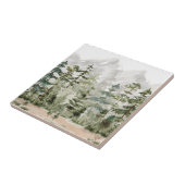 水彩緑の松の森 タイル (側面)