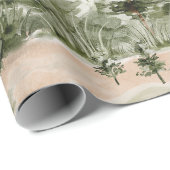 水彩緑の松の森 ラッピングペーパー (ロールコーナー)