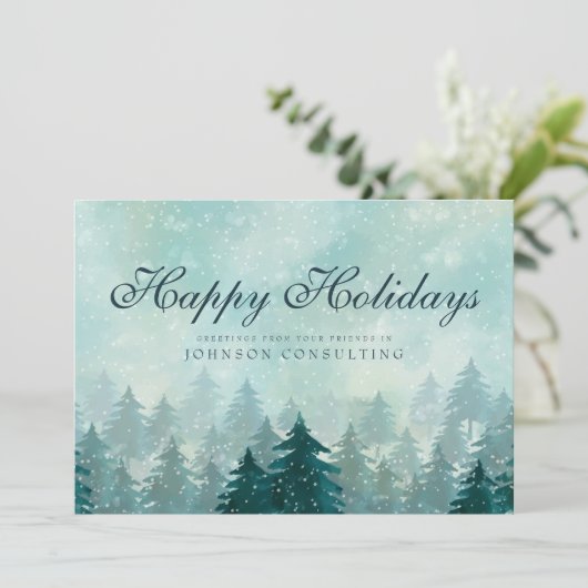 水彩緑の松 |祝日の挨拶 シーズンカード (スタンド正面)