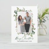 水彩緑の果実の書道グリーンインク シーズンカード (スタンド正面)