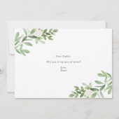 水彩緑の私の名誉の男 カード (裏面)