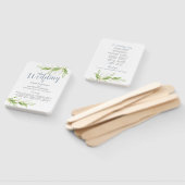 水彩緑の紙結婚ズファン ハンドファン (組立なし)