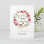 水彩緑の葉の鳥バーチャルメモリアル 招待状 (スタンド正面)