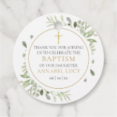 水彩緑の金ゴールドバプテスマ フェイバータグ (裏面)