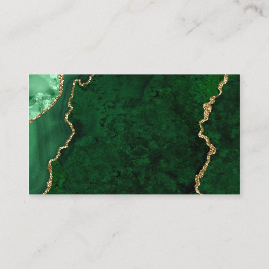 水彩緑の金ゴールド大理石ゲート結婚ーズ エンクロージャーカード (裏面)
