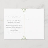 水彩緑の金ゴールド移動 案内ポストカード (裏面)