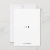 水彩緑の金ゴールド離れウェディングRSVPカード 出欠カード (裏面)