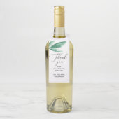 水彩緑エレガント植物文字結婚の ボトルネックタグ (ボトル)