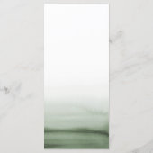 水彩緑グラデーションモダン結婚色 メニュー (裏面)