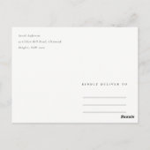 水彩緑シダの葉ありがとうござ結婚う ポストカード (裏面)