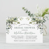 水彩緑ブライダルシャワーセージ緑 招待状 (スタンド正面)