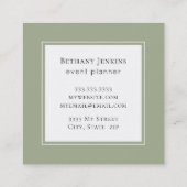 水彩緑ミニマル草の名刺 スクエア名刺 (裏面)